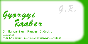 gyorgyi raaber business card